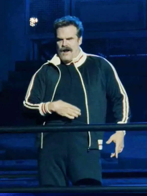 David Harbour DTFU St Louis Season 01 Blue Track Jacket
