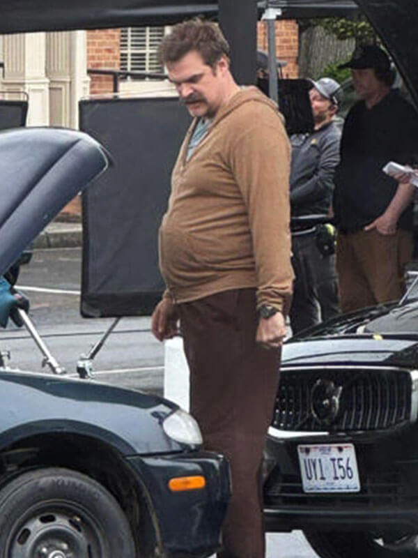 David Harbour DTFU St Louis Season 01 Brown Zipup Hoodie