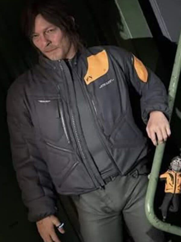 Death Stranding 2 2025 Norman reedus Black PUffer Jacket