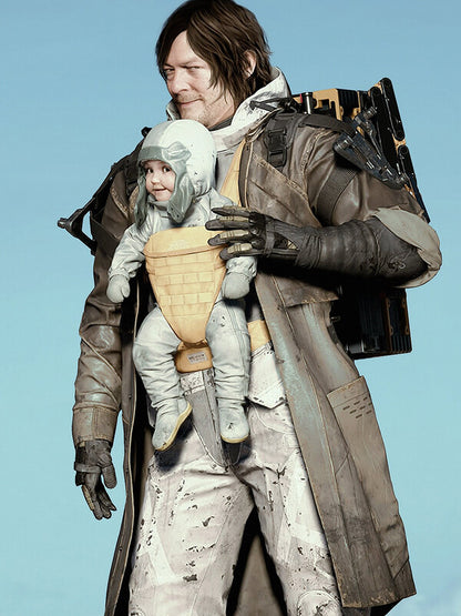 Death Stranding 2 2025 Norman reedus Brown Leather Jacket