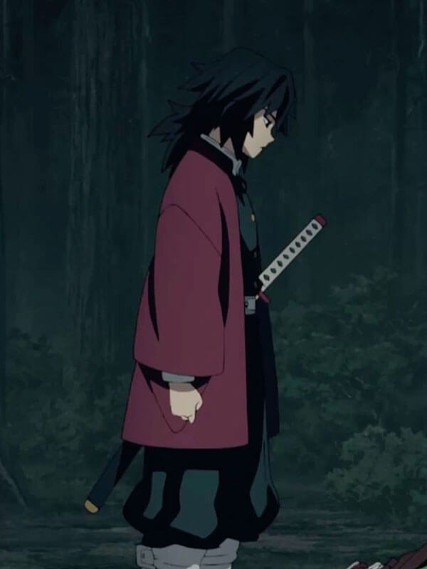 Demon Slayer Giyu Tomioka Red & Green Coat.