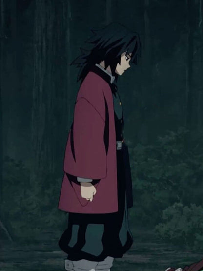 Giyu Tomioka Demon Slayer  Red & Green Coat.