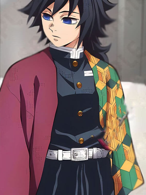 Giyu Tomioka Demon Slayer  Red & Green Coat.