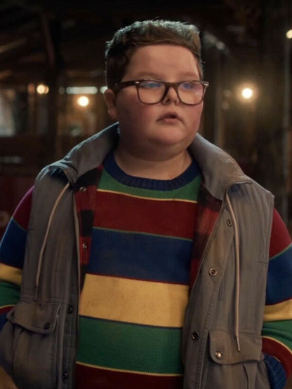 Derek Turnbow Stranger Things Season 05 Grey Cotton Vest