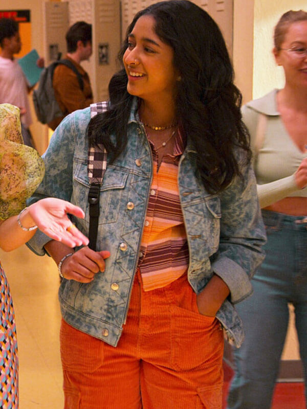 Devi Vishwakumar Never Have I Ever Season 03 Blue Denim Jacket