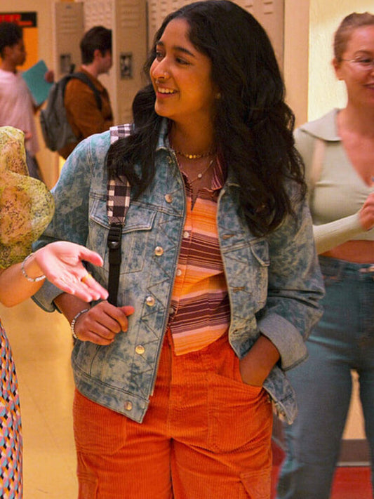 Devi Vishwakumar Never Have I Ever Season 03 Blue Denim Jacket