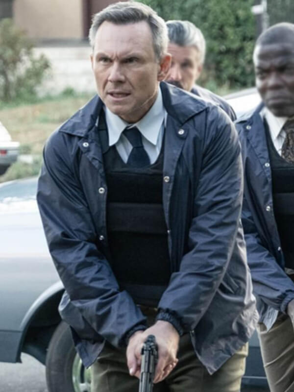 Dexter Harry Morgan Blue Parachute Jacket