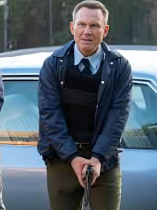 Dexter Harry Morgan Blue Parachute Jacket