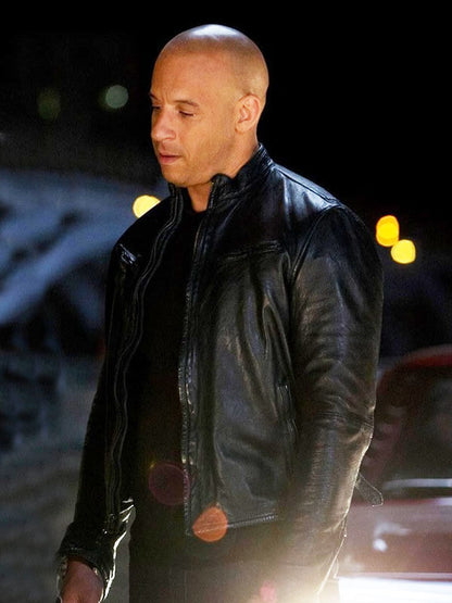 Dominic Toretto Fast & Furious 6 Black Leather Jacket