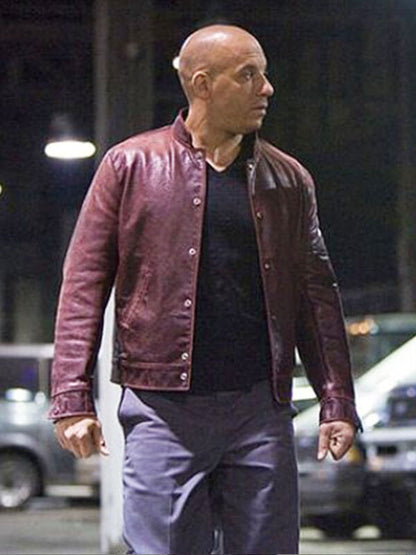 Dominic Toretto Fast & Furious Red Leather Jacket