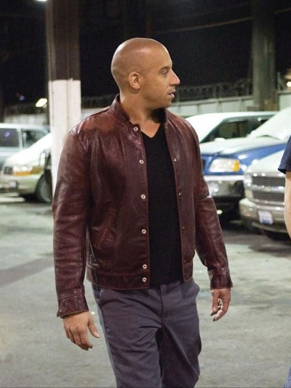 Dominic Toretto Fast & Furious Red Leather Jacket