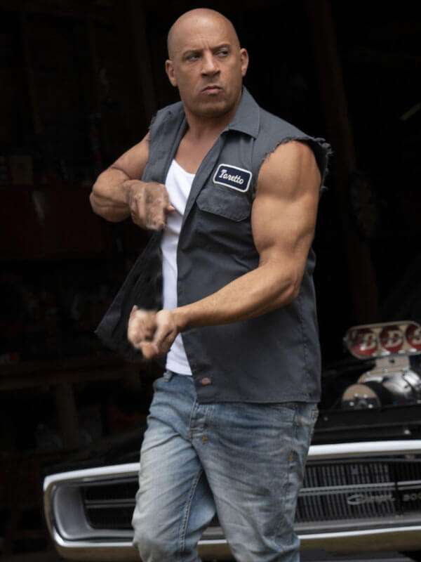 Dominic Torretto Fast & Furious 9 Grey Cotton Vest