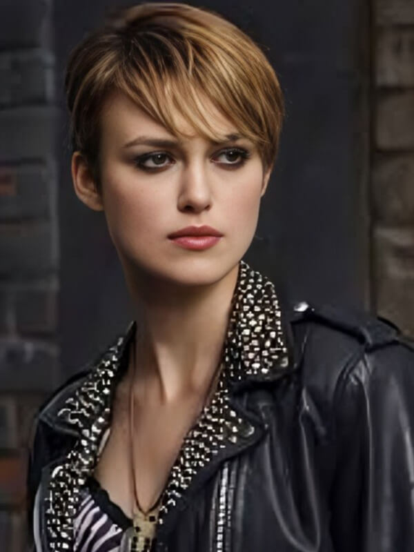 Domino 2005 Keira Knightley Black Leather Jacket
