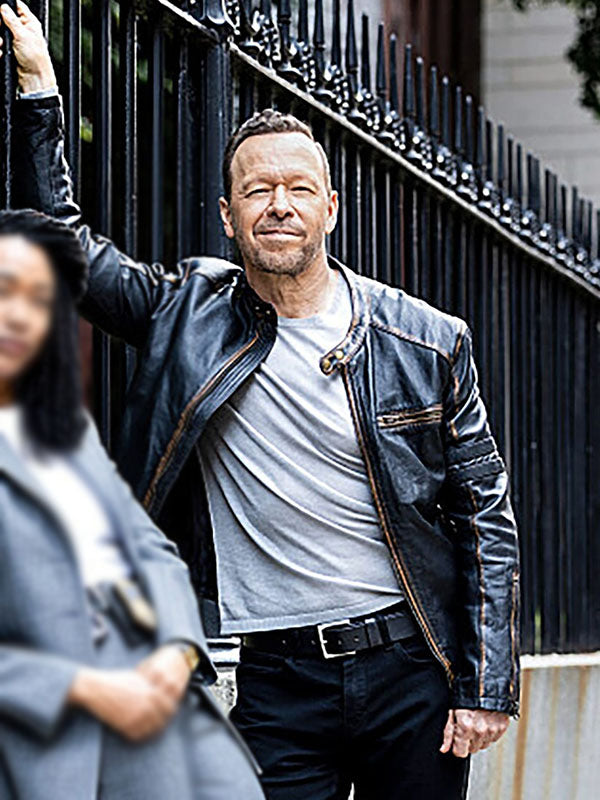 Donny Reagan Boston Blue Black Leather Jacket