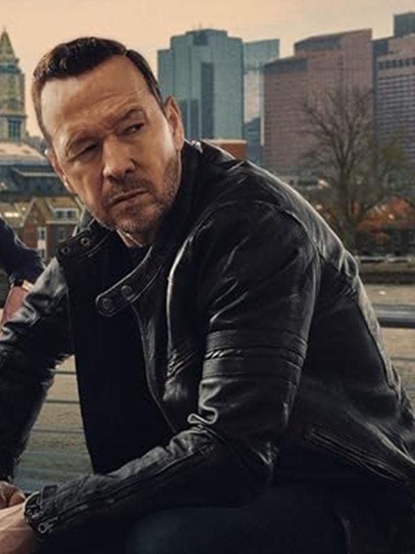 Donny Reagan Boston Blue Black Leather Jacket