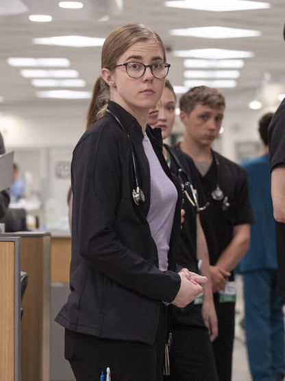 Dr Melissa The Pitt Season 01 Black Cotton Jacket