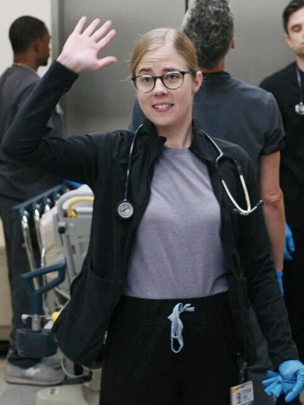 Dr Melissa The Pitt Season 01 Black Cotton Jacket