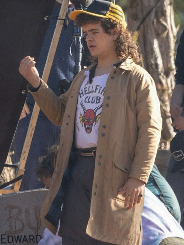 Dustin Henderson Stanger Things Season 5 Brown Cotton Coat