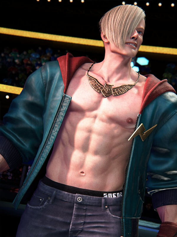 ED Street Fighter 6 Blue Jacket.