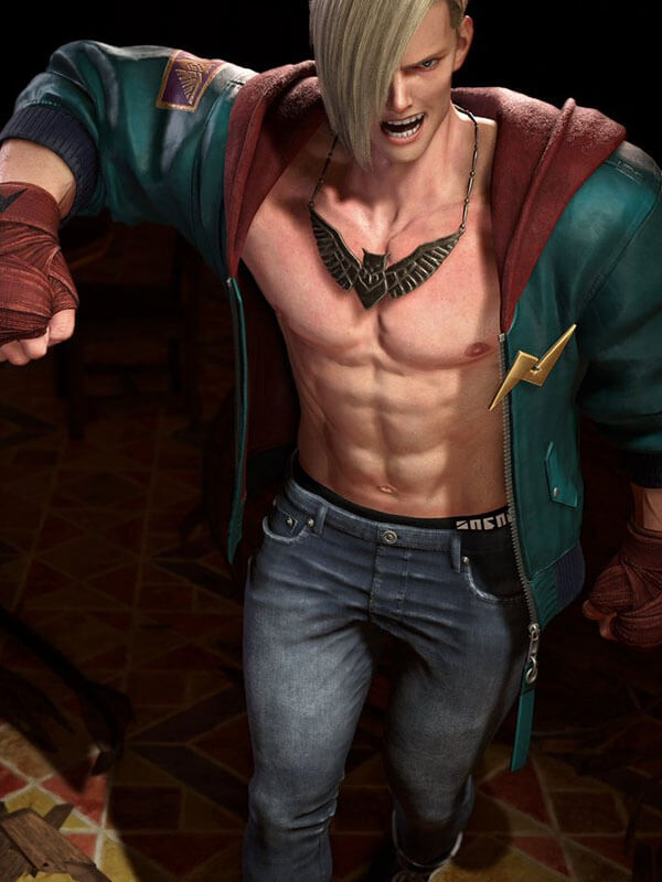 ED Street Fighter 6 Blue Jacket.