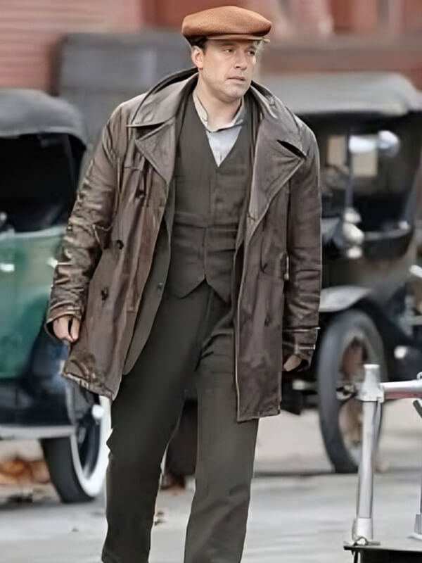 Electric Dreams Richard Madden Brown Leather Coat 