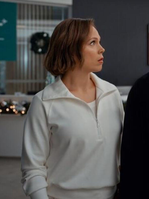 Ella Nazeer Christmas Above The Clouds White Fleece Sweat Shirt