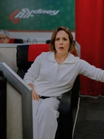 Ella Nazeer Christmas Above The Clouds White Fleece Sweat Shirt