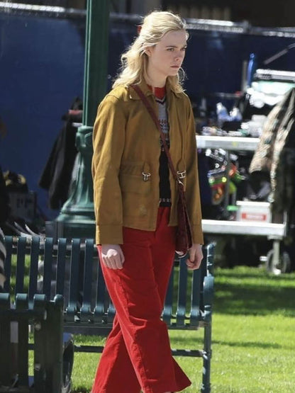 Elle Fanning Margo's Got Money Trouble Season 01 Brown Cotton Jacket