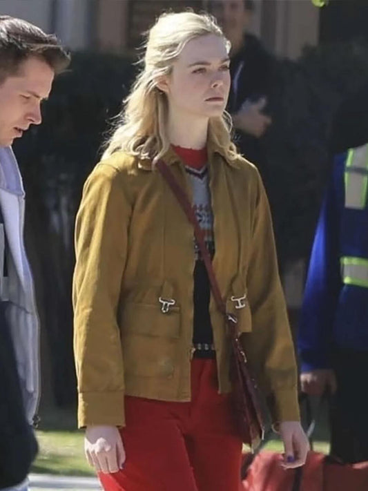 Elle Fanning Margo's Got Money Trouble Season 01 Brown Cotton Jacket