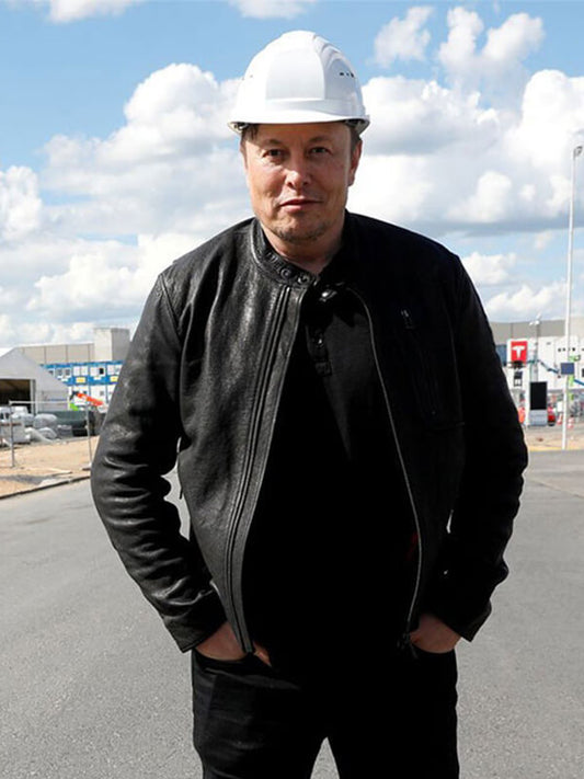 Elon Musk Black Leather Jacket