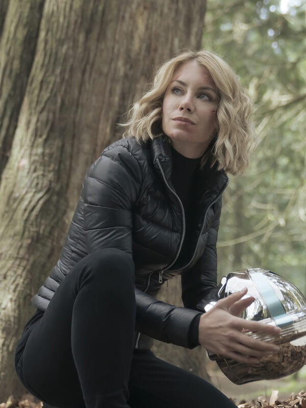 Emilia Harcourt Peace Maker 2022 Black Puffer Jacket