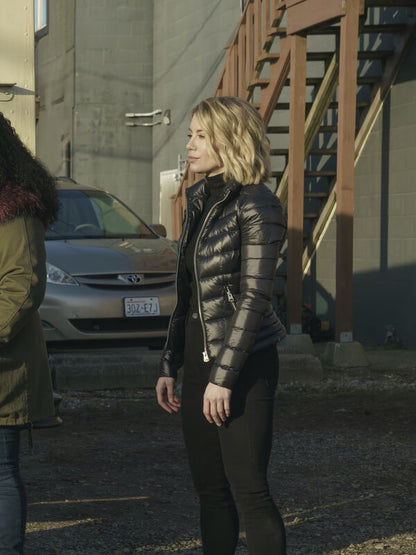 Emilia Harcourt Peace Maker 2022 Black Puffer Jacket