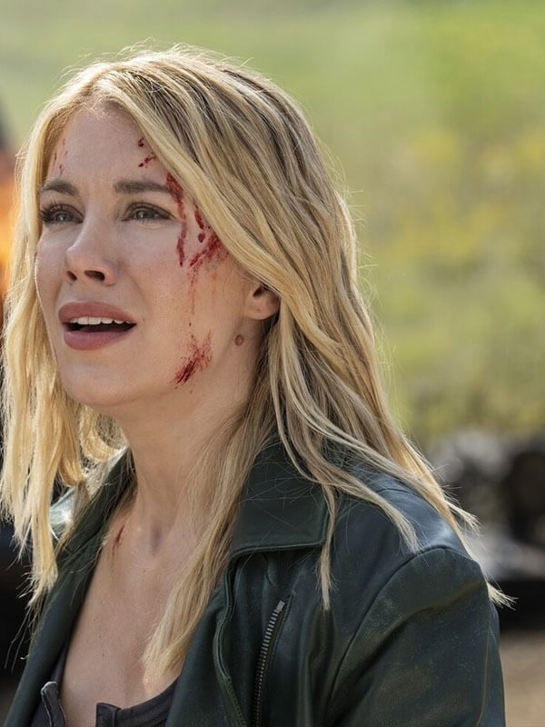 Emilia Harcourt Peacemaker Season 02 Green Leather Jacket