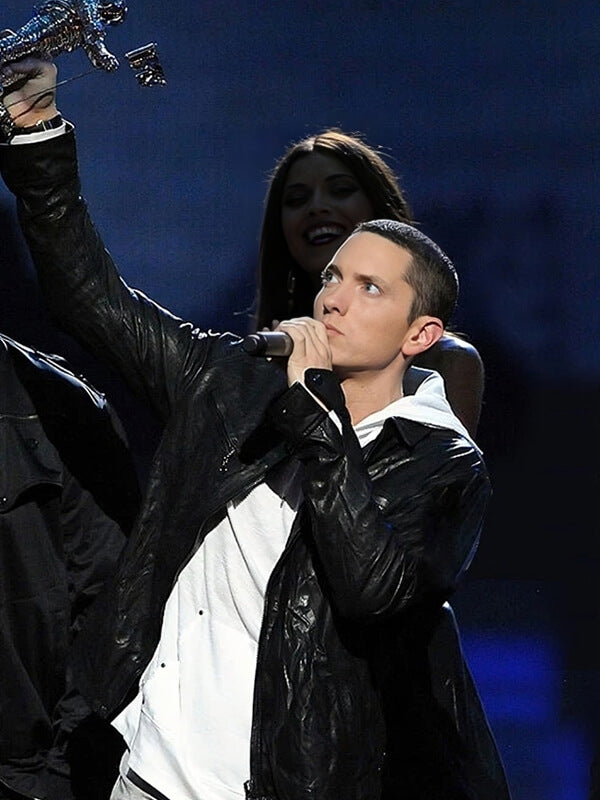 Eminem MTV Video Music Awards Black Leather Jacket