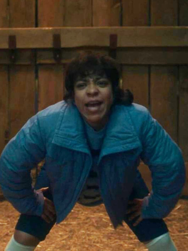 Erica Sinclair Stranger Things Season 05 Purple Puffer Jacket