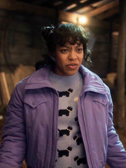 Erica Sinclair Stranger Things Season 05 Purple Puffer Jacket
