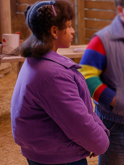 Erica Sinclair Stranger Things Season 05 Purple Puffer Jacket