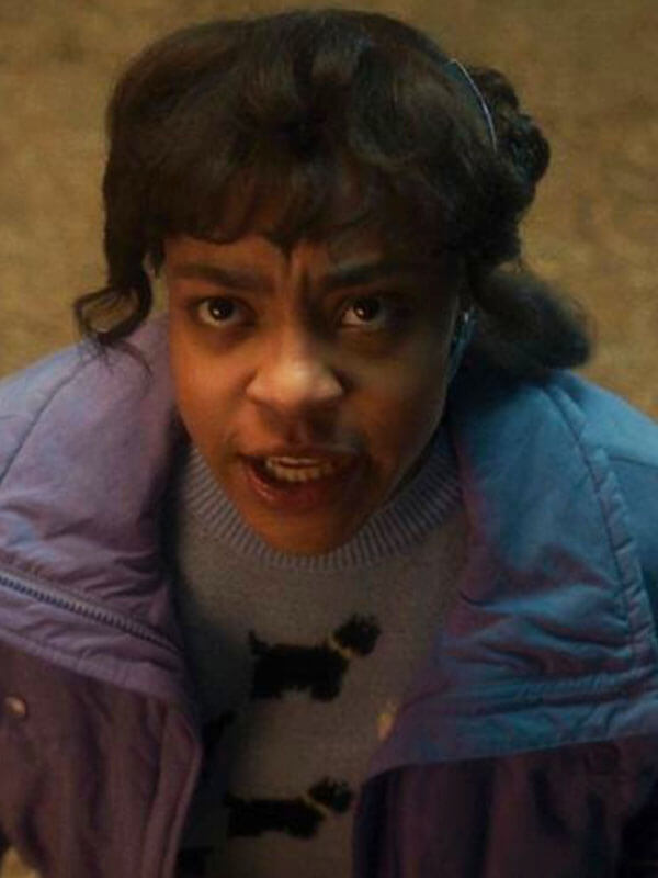 Erica Sinclair Stranger Things Season 05 Purple Puffer Jacket