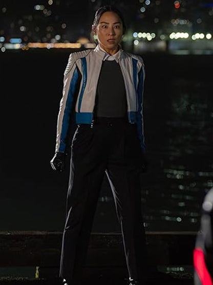 Eve Kim Tron Eres White Leather Jacket