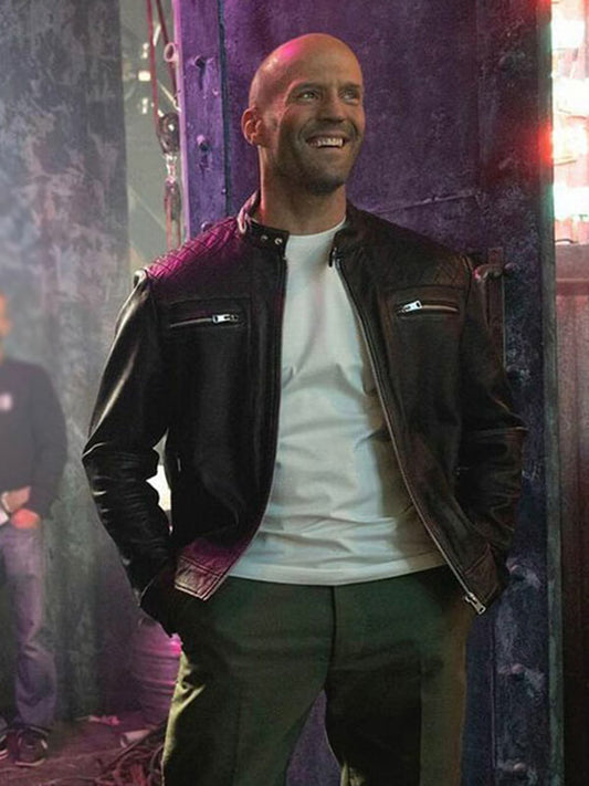  Expend4bles 2023 Jason Statham Black Leather Jacket