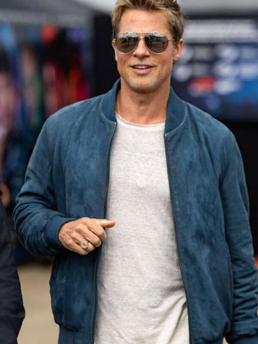 F1 2025 Sonny Hayes Suede Jacket