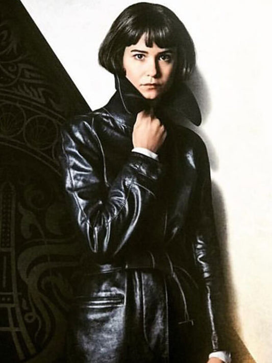  Fantastic Beasts 2017 Katherine Waterston Leather Long Coat
