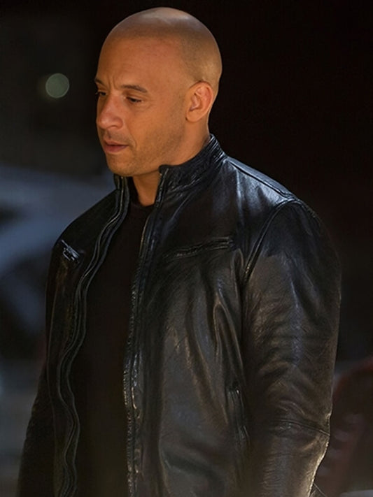 Fast And Furious 6 Vin Diesel Black Leather Jacket