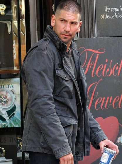 Frank Castle Daredevil Season 02 Grey Military Jacket