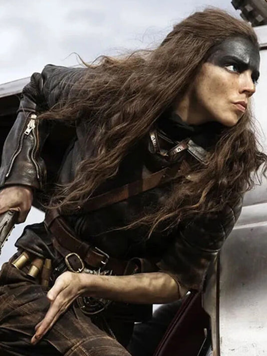 Furiosa A Mad Max Saga 2024 Anya Taylor Joy Darknight Brown Leather Jacket 