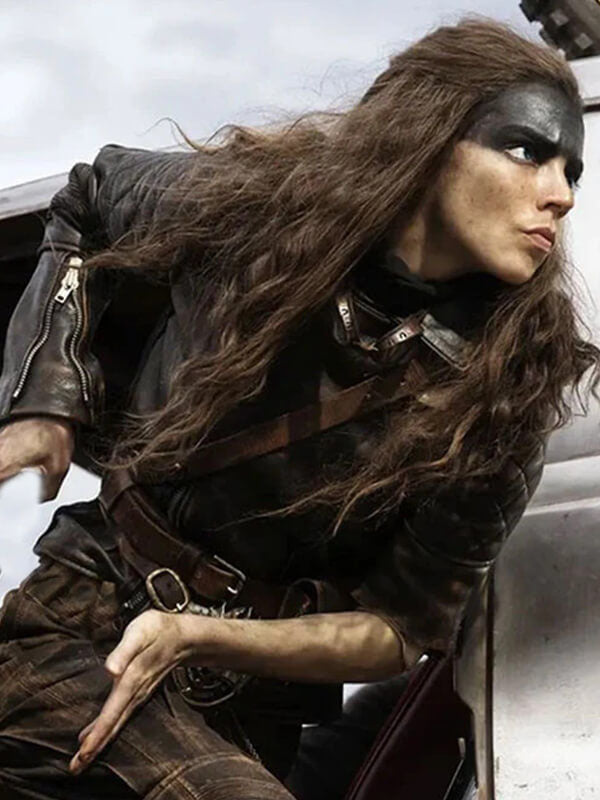 Furiosa A Mad Max Saga 2024 Anya Taylor Joy Darknight Brown Leather Jacket