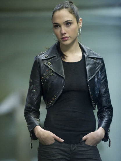 Gal Gadot Fast & Furious 2009 Black Cropped Jacket