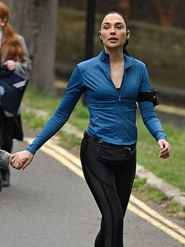 Gal Gadot The Runner 2026 Blue Track Jacket