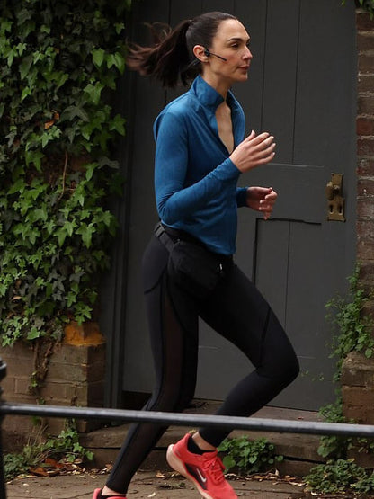 Gal Gadot The Runner 2026 Blue Track Jacket