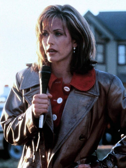 Gale Weathers Scream 1996 Brown Leather Coat